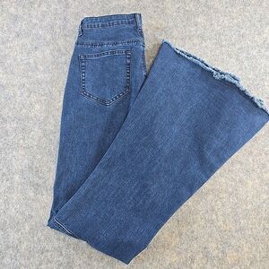 L&B Lucky Blessed Womens Size 6 Tall Mid Rise Flare Jeans Medium Wash Blue Denim